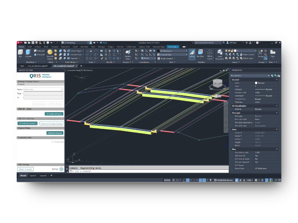 ORIS Civil3D plugin